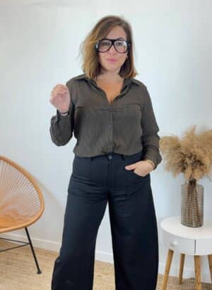 CAMISA CELINE - Marrón chocolate