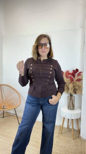 CHAQUETA NADIN - Marrón chocolate